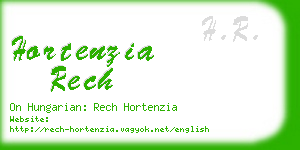 hortenzia rech business card